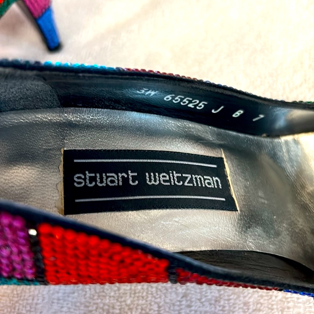 Vintage Stuart Weitzman Signature Total Rhineston… - image 2